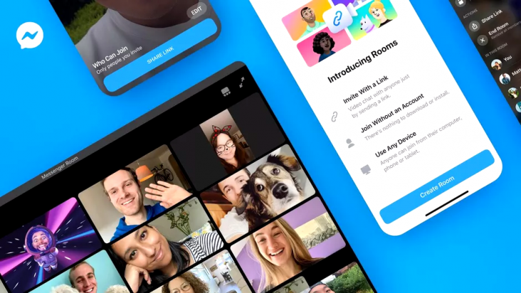 video call on Messenger Rooms