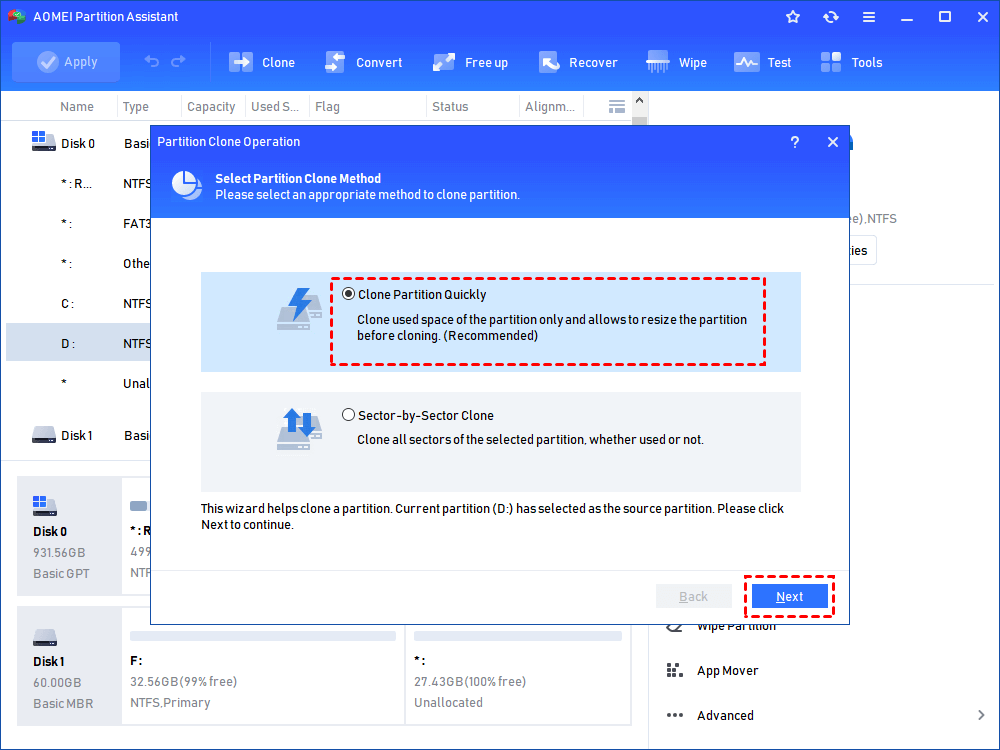 Copy Partition to Another Drive